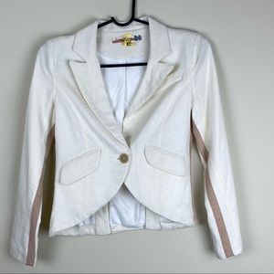 Vintage Havana linen blend cropped blazer size S
